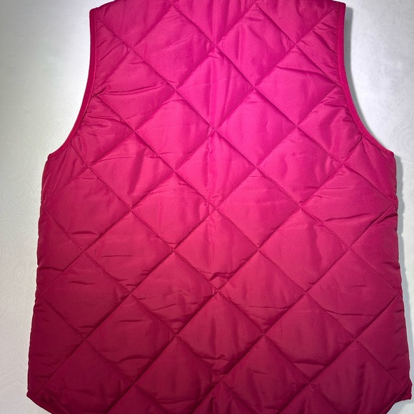 J. Crew Fuchsia Quilted Vest with Gold Zipper - Picture 2 of 10